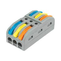 Клемма 6*4,0мм2 с рычажком серый Rexant проходная