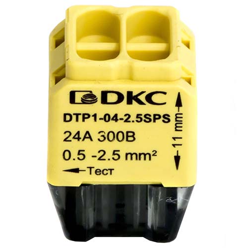 купить Клемма 4*2,5мм2 компактная желтый DKC 12шт в Тольятти Клемма 4*2,5мм2 компактная желтый DKC 12шт
