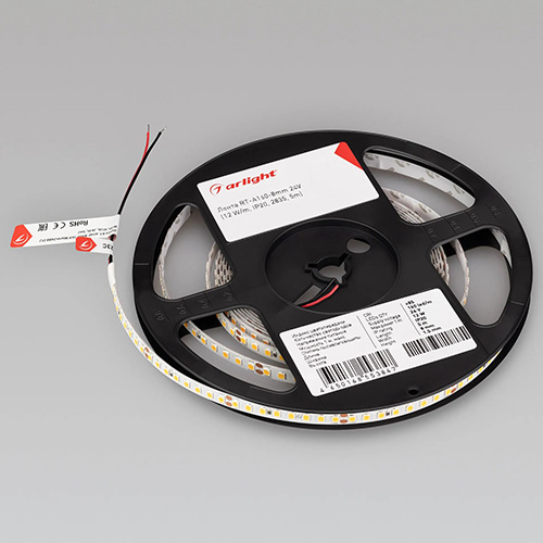 Лента свд 24В 12Вт/м 160свд/м 4000К 1630лм/м 2835 IP20 Arlight высокоэффективная,кратно 5м