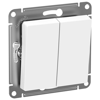 купить Атлас белый выключатель 2кл скрытая 10А IP44  в Тольятти Атлас белый выключатель 2кл скрытая 10А IP44