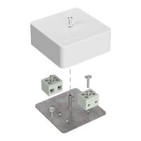 купить Коробка 75*75*30 квадрат белый IP42 огнестойкая с клем 4*1,5 в Тольятти Коробка 75*75*30 квадрат белый IP42 огнестойкая с клем 4*1,5