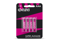 купить Батарейка AAA(мизинчик) алкалиновая BL4 ФАZA Super  в Тольятти Батарейка AAA(мизинчик) алкалиновая BL4 ФАZA Super