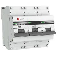 купить Автомат 3Р 20А C 10кА ВА47-100 EKF в Тольятти Автомат 3Р 20А C 10кА ВА47-100 EKF