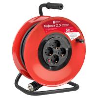 купить Удлинитель 4-мест 50м КГ 3*1,5 красный катушка металл IP20 EKF  в Тольятти Удлинитель 4-мест 50м КГ 3*1,5 красный катушка металл IP20 EKF