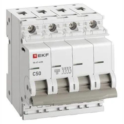 купить Автомат 4Р 50А C 4,5кА ВА47-63N EKF PROxima  в Тольятти Автомат 4Р 50А C 4,5кА ВА47-63N EKF PROxima