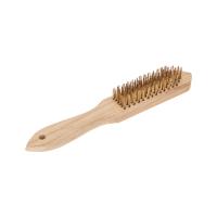 купить Щетка по металлу 6-ти рядная с деревянной ручкой 280мм Kranz в Тольятти Щетка по металлу 6-ти рядная с деревянной ручкой 280мм Kranz