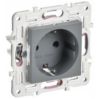 купить Сканди серый механизм розетки скрытая 1-мест заземление шторки IP20  в Тольятти Сканди серый механизм розетки скрытая 1-мест заземление шторки IP20