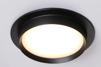 купить Светильник точечный GX53 круг черный встраиваемый Ambrella  в Тольятти Светильник точечный GX53 круг черный встраиваемый Ambrella