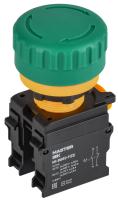 купить Кнопка "Грибок" поворот. с фикс. 1NO+1NC зелёная MASTER IEK в Тольятти Кнопка "Грибок" поворот. с фикс. 1NO+1NC зелёная MASTER IEK