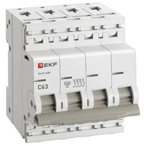 купить Автомат 4Р 63А C 4,5кА ВА47-63N EKF PROxima  в Тольятти Автомат 4Р 63А C 4,5кА ВА47-63N EKF PROxima