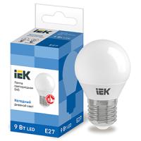 купить Лампа свд 220В E27 9Вт 6500К 810лм шар G45 матовая IEK  в Тольятти Лампа свд 220В E27 9Вт 6500К 810лм шар G45 матовая IEK