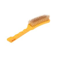 купить Щетка по металлу с пластиковой ручкой 6 рядная 260мм Kranz в Тольятти Щетка по металлу с пластиковой ручкой 6 рядная 260мм Kranz