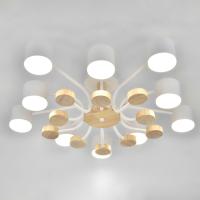 Светильник потолочный (люстра) 10*15Вт GX53 белый/дерево 