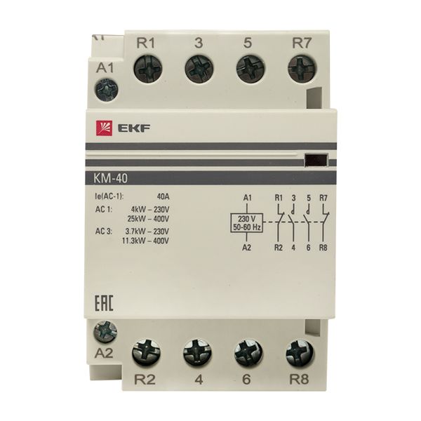 купить Контактор модульный 40А 230В 2НО 2НЗ 3мод КМ EKF PROxima в Тольятти Контактор модульный 40А 230В 2НО 2НЗ 3мод КМ EKF PROxima