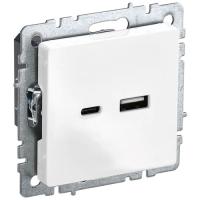 купить Брайт белый розетка USB A+C скрытая 2-ая в Тольятти Брайт белый розетка USB A+C скрытая 2-ая