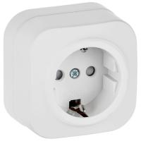 купить Глори белый розетка открытая 1-мест заземление шторки IP20  в Тольятти Глори белый розетка открытая 1-мест заземление шторки IP20