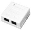 купить Рексант белый розетка RJ45 открытая 2-ая   в Тольятти Рексант белый розетка RJ45 открытая 2-ая
