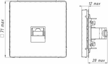 купить АртГэллери белый розетка RJ45 скрытая 1-ая Cat.5e в Тольятти АртГэллери белый розетка RJ45 скрытая 1-ая Cat.5e