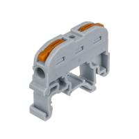 Зажим клеммный DIN-рейка 4мм2 32А серый с рычажком 2шт