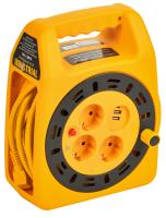 купить Удлинитель 3-мест 15м ПВС 3*1,5 желтый катушка IP44 IEK + USBх2 LED в Тольятти Удлинитель 3-мест 15м ПВС 3*1,5 желтый катушка IP44 IEK + USBх2 LED