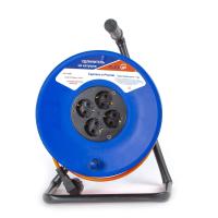 купить Удлинитель 4-мест 40м ПВС 2*1 оранжевый катушка пластик IP20 PlexUp  в Тольятти Удлинитель 4-мест 40м ПВС 2*1 оранжевый катушка пластик IP20 PlexUp