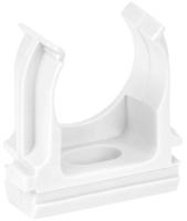 купить Держатель для трубы 19-20мм белый 10шт IEK  в Тольятти Держатель для трубы 19-20мм белый 10шт IEK