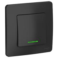 купить Бланка выключатель скрытая антрацит 1кл 10А с подсветкой IP20  в Тольятти Бланка выключатель скрытая антрацит 1кл 10А с подсветкой IP20