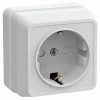 купить Октава белый розетка открытая 1-мест заземление шторки IP20  в Тольятти Октава белый розетка открытая 1-мест заземление шторки IP20
