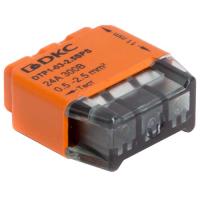 купить Клемма 3*2,5мм2 компактная оранжевый DKC 12шт в Тольятти Клемма 3*2,5мм2 компактная оранжевый DKC 12шт