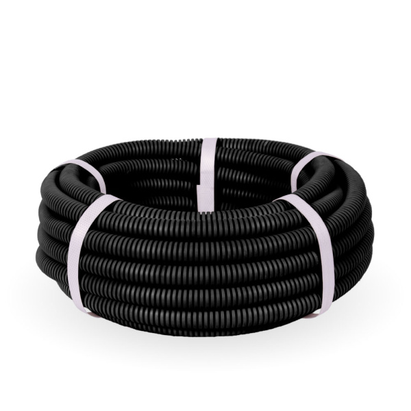 купить Труба гофра 20мм ПНД легкая 10м ПРОМРУКАВ черный безгалогенная (HF) в Тольятти Труба гофра 20мм ПНД легкая 10м ПРОМРУКАВ черный безгалогенная (HF)