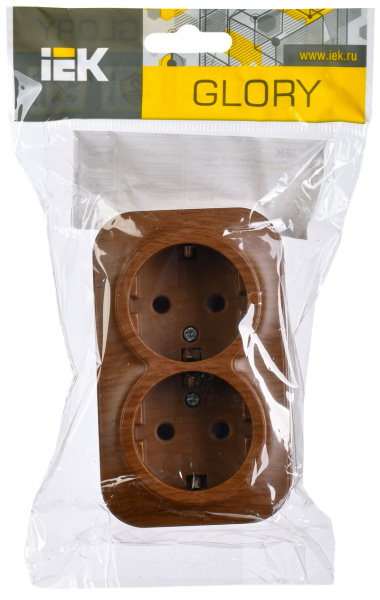 купить Глори дуб розетка открытая 2-мест заземление IP20 в Тольятти Глори дуб розетка открытая 2-мест заземление IP20