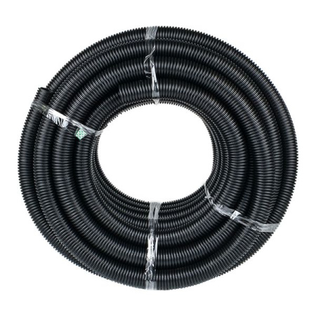 купить Труба гофра 50мм ПНД легкая 20м EKF черный с протяжкой  в Тольятти Труба гофра 50мм ПНД легкая 20м EKF черный с протяжкой