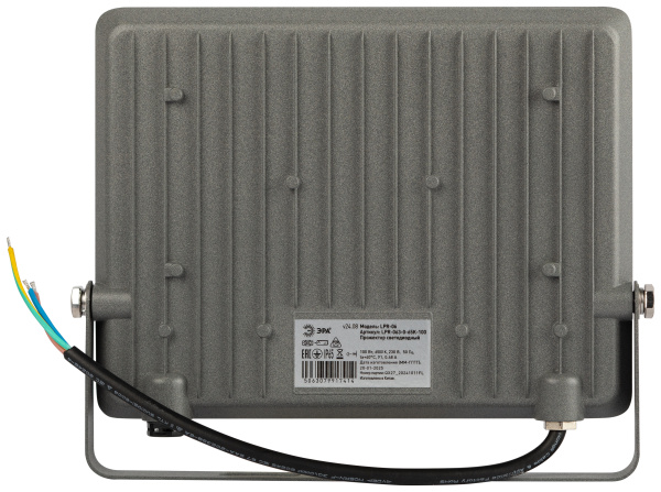 Прожектор свд 100Вт 6500К 10000лм серый IP65 90° ЭРА PRO LPR-063