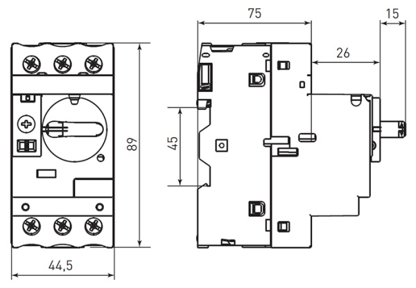 купить Автомат защиты двигателя 2,5-4А GV2P EKF в Тольятти Автомат защиты двигателя 2,5-4А GV2P EKF