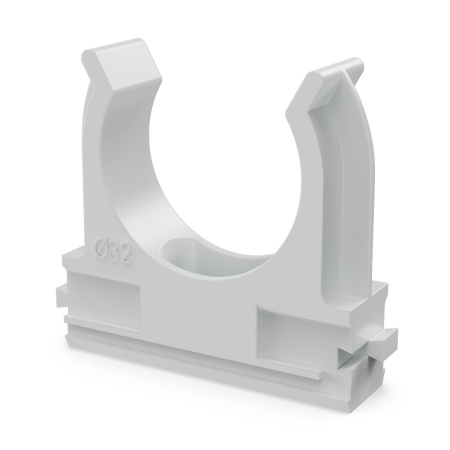 купить Держатель для трубы 32мм серый 25шт ПРОМРУКАВ  в Тольятти Держатель для трубы 32мм серый 25шт ПРОМРУКАВ