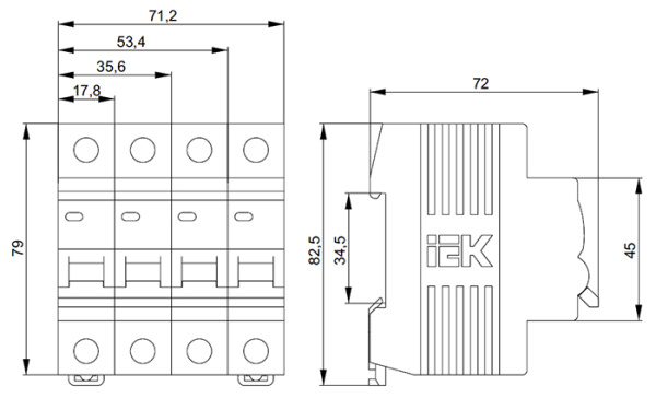 купить Автомат 4Р 32А C 4,5кА ВА47-29 IEK в Тольятти Автомат 4Р 32А C 4,5кА ВА47-29 IEK