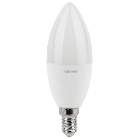 купить Лампа свеча свд Е14 10Вт 6500К 800лм B37 матовая Osram LED Value в Тольятти Лампа свеча свд Е14 10Вт 6500К 800лм B37 матовая Osram LED Value