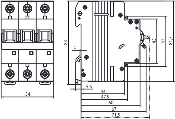 купить Автомат 3Р 10А B 4,5кА ВМ63 КЭАЗ в Тольятти Автомат 3Р 10А B 4,5кА ВМ63 КЭАЗ