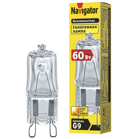 Лампа галогенная G9 60Вт 630лм прозрачная Navigator