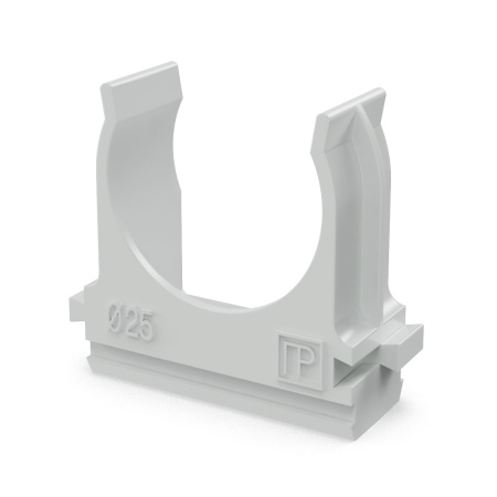 купить Держатель для трубы 25мм серый упак (100 шт) ПРОМРУКАВ в Тольятти Держатель для трубы 25мм серый упак (100 шт) ПРОМРУКАВ