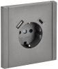 купить Фортепиано сталь розетка скрытая 1-мест заземление шторки USB IP20 18Вт в Тольятти Фортепиано сталь розетка скрытая 1-мест заземление шторки USB IP20 18Вт