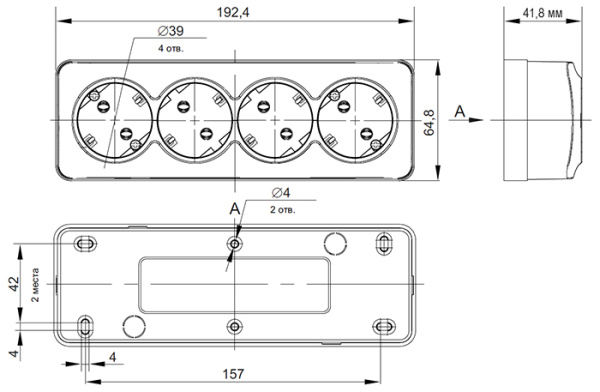 купить Глори дуб розетка открытая 4-мест заземление IP20 в Тольятти Глори дуб розетка открытая 4-мест заземление IP20