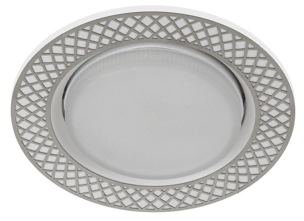 купить Светильник точечный GX53 круг белый/серебро встраиваемый ЭРА  в Тольятти Светильник точечный GX53 круг белый/серебро встраиваемый ЭРА