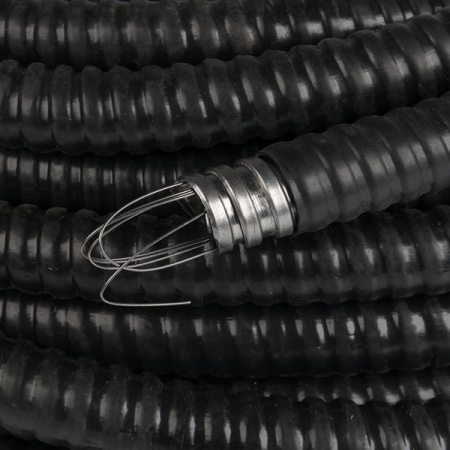 купить Металлорукав 15мм ПВХ IP65 PЗ-ЦП-НГ с протяжкой EKF 50м в Тольятти Металлорукав 15мм ПВХ IP65 PЗ-ЦП-НГ с протяжкой EKF 50м