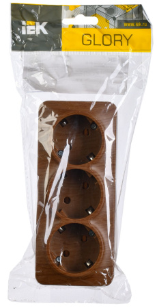 купить Глори дуб розетка открытая 3-мест заземление IP20 в Тольятти Глори дуб розетка открытая 3-мест заземление IP20