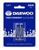 купить Батарейка AAA(мизинчик) алкалиновая BL2 Daewoo HIGH ENERGY в Тольятти Батарейка AAA(мизинчик) алкалиновая BL2 Daewoo HIGH ENERGY