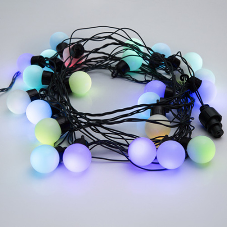 купить Гирлянда нить 5м RGB 25свд соединяемая IP20 зеленый провод шарики d30мм быстр.смена цв в Тольятти Гирлянда нить 5м RGB 25свд соединяемая IP20 зеленый провод шарики d30мм быстр.смена цв