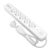 купить Удлинитель 5-мест 3м ПВС 3*1,5 белый выкл EKF  2USB 2,4А+2USBtype-С в Тольятти Удлинитель 5-мест 3м ПВС 3*1,5 белый выкл EKF  2USB 2,4А+2USBtype-С