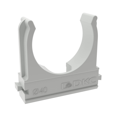 купить Держатель для трубы 40мм серый DKC 50шт  в Тольятти Держатель для трубы 40мм серый DKC 50шт