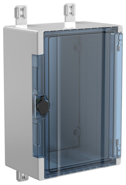Корпус ЩМПп 350*250*150мм IP66 Пластик серый IEK прозр.дверь